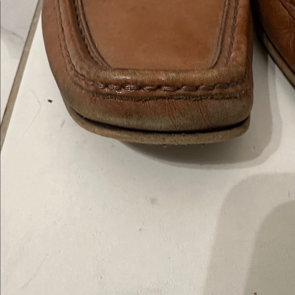 Donald J. Pliner Tan Leather Slip-On Loafers - Picture 8 of 11